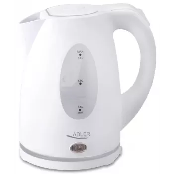 Adler | Virdulys | AD 1207 | Standartinis | 2000 W | 1,5 L | Plastikinis | 360° sukamas pagrindas | Baltas