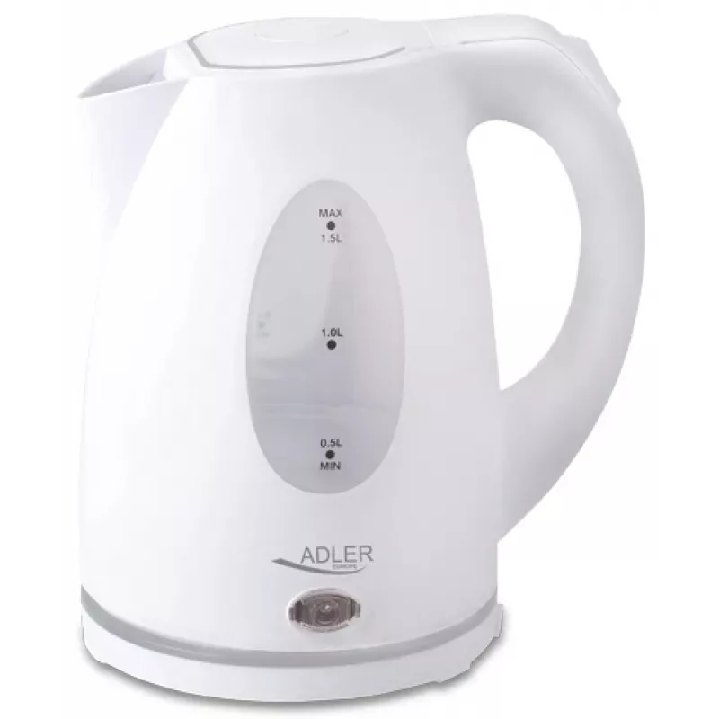 Adler | Virdulys | AD 1207 | Standartinis | 2000 W | 1,5 L | Plastikinis | 360° sukamas pagrindas | Baltas