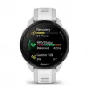 Išmanusis laikrodis GARMIN Forerunner 165 — GPS, AMOLED 1,2 colio, 4 GB, 5 ATM, 11 dienų baterija, pilkas korpusas, baltas dirželis