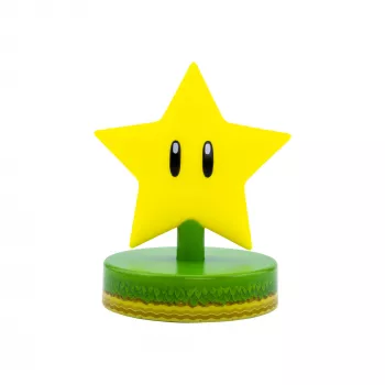 Stalinė lempa Paladone Super Mario Super Star Icon Light — dekoratyvinis LED naktinis šviestuvas