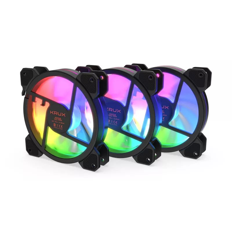 KRUX Lunar 120 ARGB 3-Pack korpuso ventiliatoriai