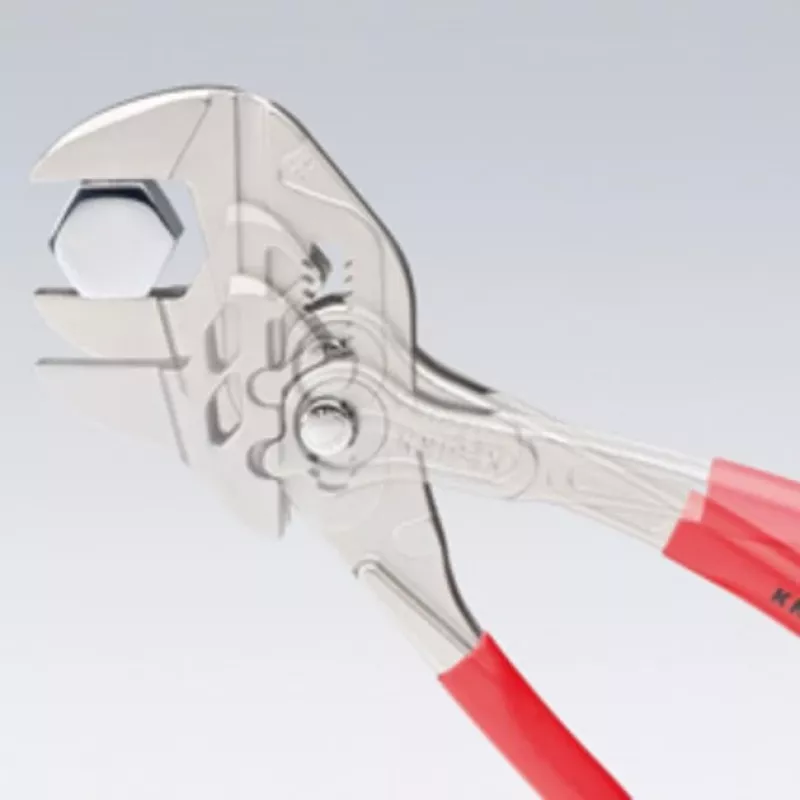 Knipex replės raktas 250 nikelio PVC poliruoti žandikauliai