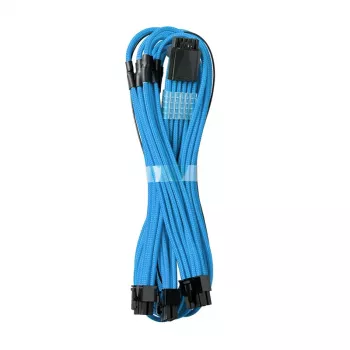 CableMod C-Series PRO ModMesh 12VHPWR į 3x PCI-e kabelis Corsair – 60 cm, šviesiai mėlynas