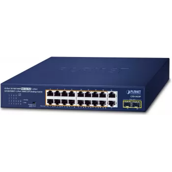 Nevaldomas jungiklis PLANET GSD-2022P 16 prievadų 10/100/1000T PoE