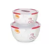 Dubens rinkinys OURSSON BS4781RC/DC apvalus keramikinis 3L baltas 2 vnt.