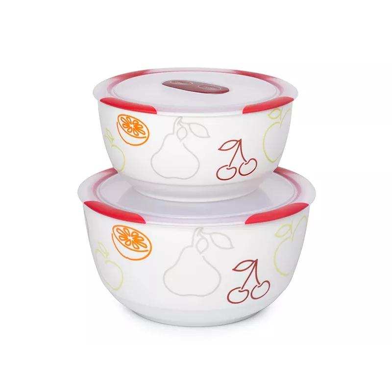 Dubens rinkinys OURSSON BS4781RC/DC apvalus keramikinis 3L baltas 2 vnt.