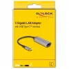 DeLOCK 81570 kabelio jungčių adapteris USB Type-C į RJ-45 0,15 m antracitinis