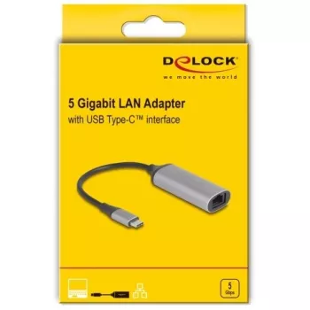 DeLOCK 81570 kabelio jungčių adapteris USB Type-C į RJ-45 0,15 m antracitinis