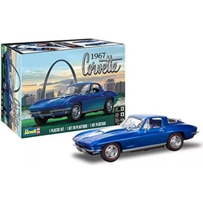 Revell Revelis - 1967 m. Corvette Sting Ray Sport Coupé 2N1, 1/25, 14517 (85-4517)
