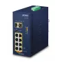 Nevaldomas jungiklis PLANET IP30 Ind 8-P 10/100/1000T