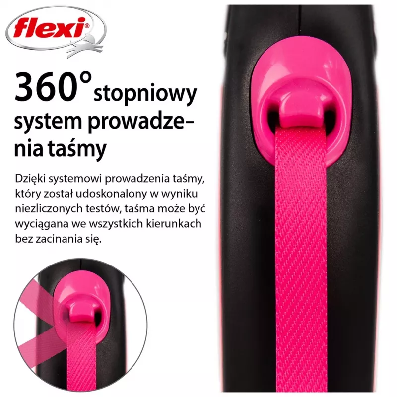 Flexi New Neon S 5 m automatinis šunų pavadėlis