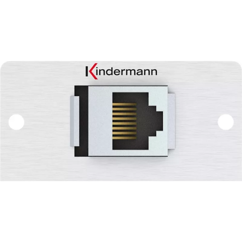 Kindermann Konnect 50 alu - Modulinis Faceplate-Snap-In - RJ-45 (7444000827)