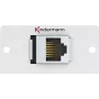 Kindermann Konnect 50 alu - Modulinis Faceplate-Snap-In - RJ-45 (7444000827)