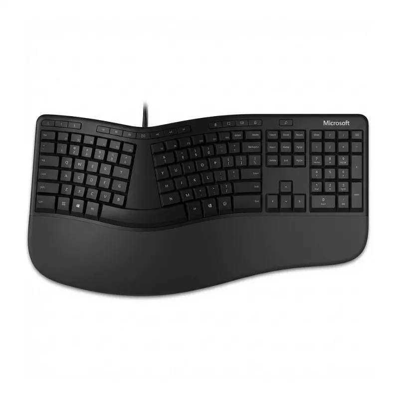 Ergonomiška klaviatūra BE išdėstymas Azerty juoda BE išdėstymas