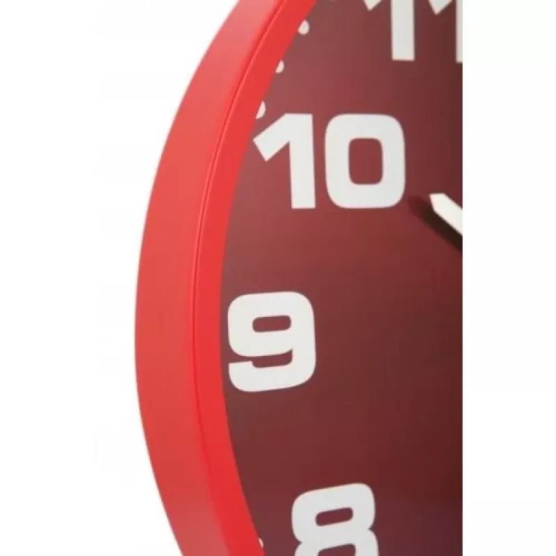 NeXtime klok 3053ro Dash Raudona, Ø35 cm, Sieninis, Raudona/ Sidabrinė