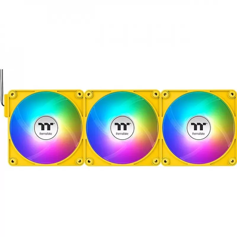 Thermaltake CT120 EX Reverse ARGB 120mm korpuso ventiliatorius 3 vnt. rinkinys Geltona