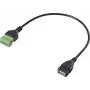 Renkforce USB 2.0 adapterio kabelis [1x 2.0 lizdas A - 1x spaustuko jungtis] RF-6443968 30 cm (RF-6443968)