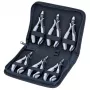 Precision Electronics Pliers Set ESD, 6 vnt. (juoda/pilka, ESD versija, elektrai laidus)