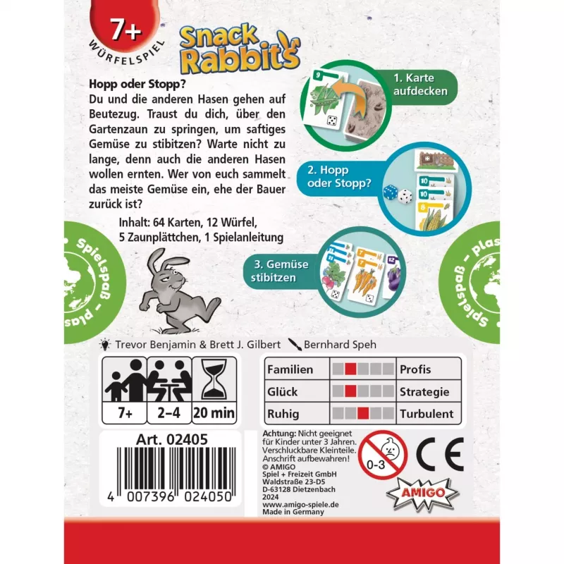 Snack Rabbits, kauliukų žaidimas