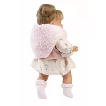Lėlė Llorens Joelle 38 cm — verkianti lėlė tikroviškais bruožais ir minkštu kūnu