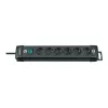 Brennenstuhl Premium-Line 6-fach schwarz, 3 m Premium-Line Steckdosenleiste 6-fach schwarz 3 m H05VV-F 3G1,5, Mit Schalter (1951160100)