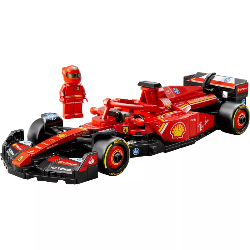 LEGO Speed Champions Ferrari SF-24 F1 lenktyninis automobilis, rinkinys 77242 — 275 vnt., 1 minifigūrėlė, 10+ metų
