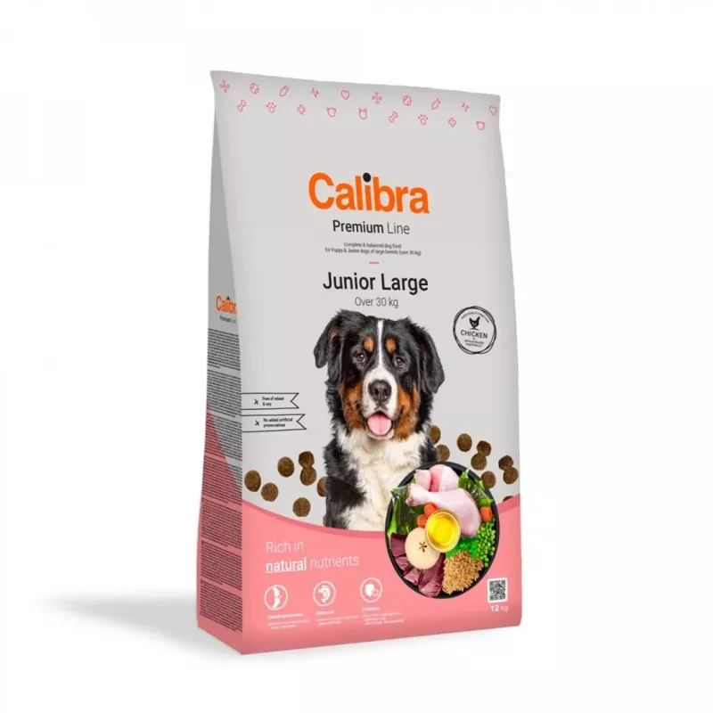 CALIBRA Premium Line Junior Large Chicken - sausas šunų maistas - 12kg