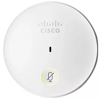 Stalinis mikrofonas Cisco CS-MIC-TABLE-J — laidinis IP telefono mikrofonas, 80–20 000 Hz, 4 kontaktų Hirose, baltas
