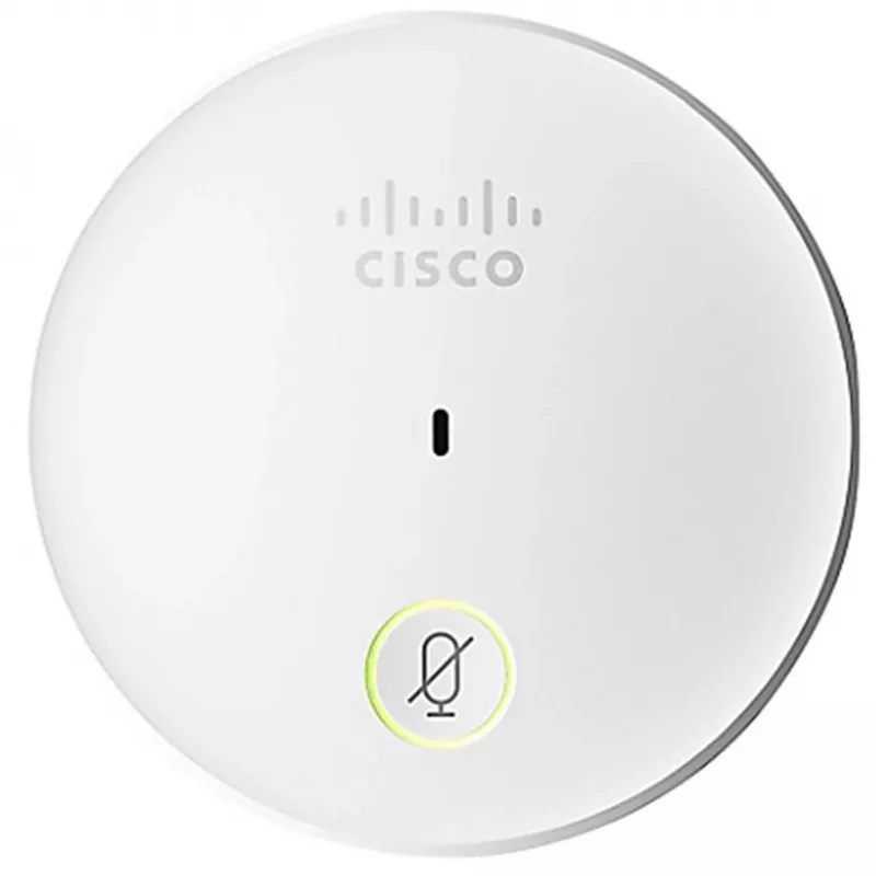 Stalinis mikrofonas Cisco CS-MIC-TABLE-J — laidinis IP telefono mikrofonas, 80–20 000 Hz, 4 kontaktų Hirose, baltas