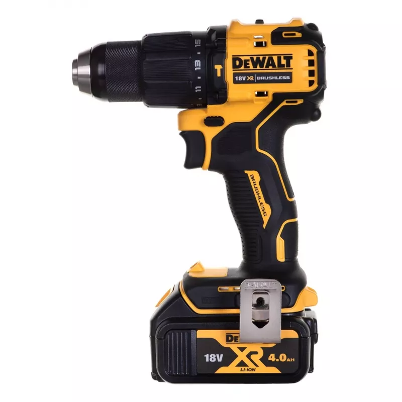 Belaidis elektrinių įrankių rinkinys DeWalt DCK2062M2T — 18 V, grąžtas DCD709 ir smūginis suktuvas DCF809 1/4 colio, 2×4,0 Ah baterijos, dėklas TSTAK II