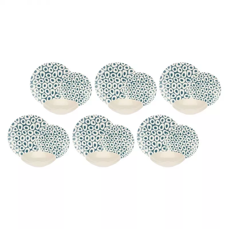 Pietų servizas 6 asmenims Rose&Tulipani R18420TA18 Sea Stones dizainas, 18 dalių