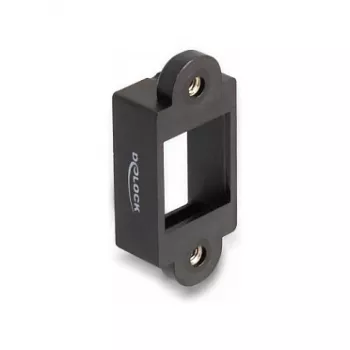 DeLOCK Keystone laikiklis, įsegamas rėmelis, juodas, 18 mm x 40 mm x 10 mm