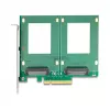Vidinė U.2 adapteris DeLOCK 90162 PCIe sąsaja LED indikatoriai