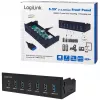 LogiLink USB 3.0 hub, 7 prievadų 5.25 vidinis, su greito įkrovimo prievadu - Hub - 6 x SuperSpeed USB 3.0 + 1 x SuperSpeed USB 3.0 (įkrovimui)