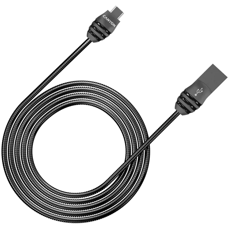 CANYON laidas UC-5 USB-C 10W 1m tamsiai pilkas
