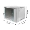 Stovo spinta QOLTEC 19 colių 9U 600x500x600 sieninė arba ant grindų montuojama serverio korpusas