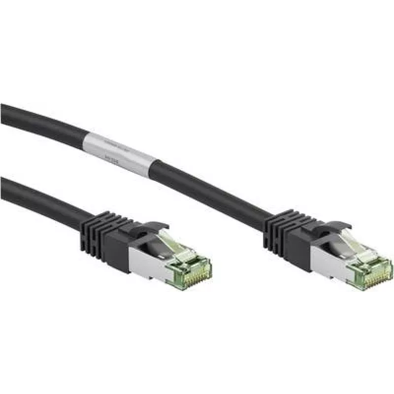 Goobay CAT 8.1 komutacinis kabelis, S/FTP (PiMF), juodas, 25 m - LSZH be halogenų, varis AWG 24 (66729)