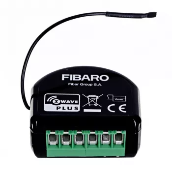 Dimmer 2 Z-Wave Plus universalus pritemdymo modulis apšvietimui, 250 W, 3,6 V, juodas