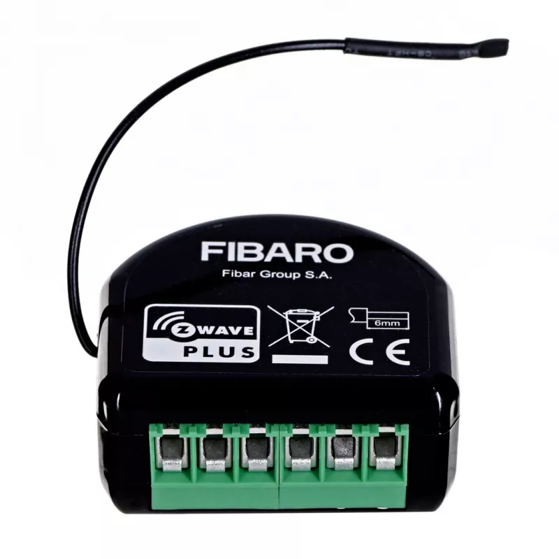 Dimmer 2 Z-Wave Plus universalus pritemdymo modulis apšvietimui, 250 W, 3,6 V, juodas