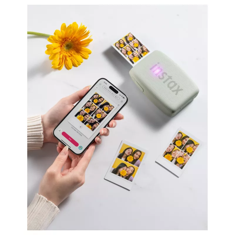 Momentinis spausdintuvas Fujifilm Instax Mini Link3 Sage Green — 800×600 DPI, spausdina 6,2×4,6 cm, Bluetooth, 0,21 kg