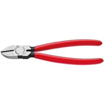 Knipex įstrižosios žirklės 140 mm ilgio, galvutė poliruota, plastikinė danga