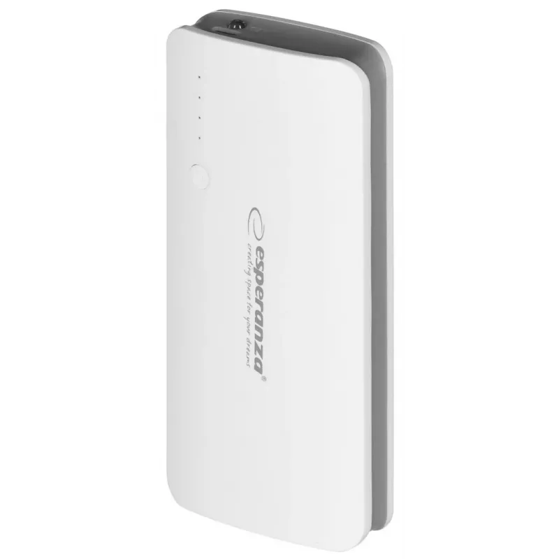 Nešiojamasis įkroviklis Esperanza EMP106WE Radium — 8000 mAh, 3 įrenginių išvestis, Micro-USB įvestis, 5V/2A ir 5V/1.5A/1A išvestys, pilka