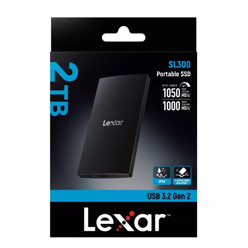 Išorinis kietojo kūno diskas Lexar 2TB SSD USB Type-C 3.2 Gen 2 LSL300002T-RNBNG