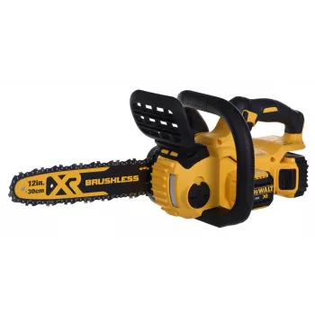 Grandininis pjūklas DeWalt DCM565P1 — belaidis, 30 cm juosta, 5 Ah baterija, 0,12 L alyvos bakelis