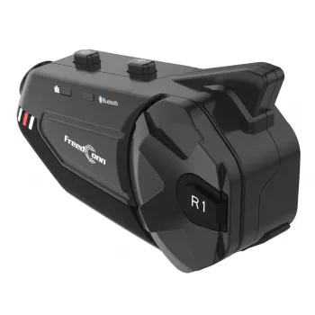 Ausinės FreedConn R1 PLUS E motociklininkų Bluetooth domofonas, Bluetooth 5.0+EDR, veikimo nuotolis 1000 m, IP65, FM, 1080p vaizdo įrašas, 30 h pokalbių laikas