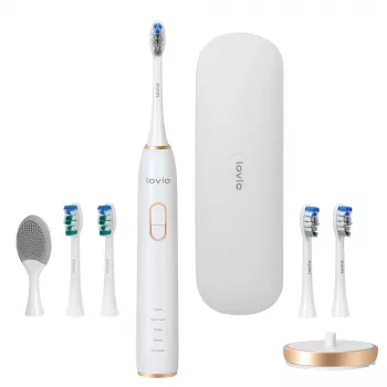 LOVIO_Home SonicProtect PRO elektrinis dantų šepetėlis baltas LVTB124WH