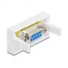 Sieninė VGA jungtis DELOCK 81556, kištukinė–kištukinė, balta, ABS, 45×22,5×17,4 mm