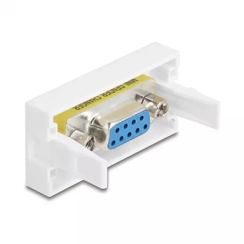Sieninė VGA jungtis DELOCK 81556, kištukinė–kištukinė, balta, ABS, 45×22,5×17,4 mm