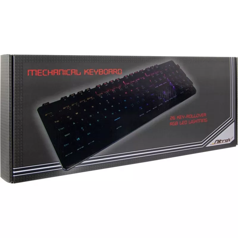 Inter-Tech NK-2000ME klaviatūra USB QWERTZ juoda (88884100)
