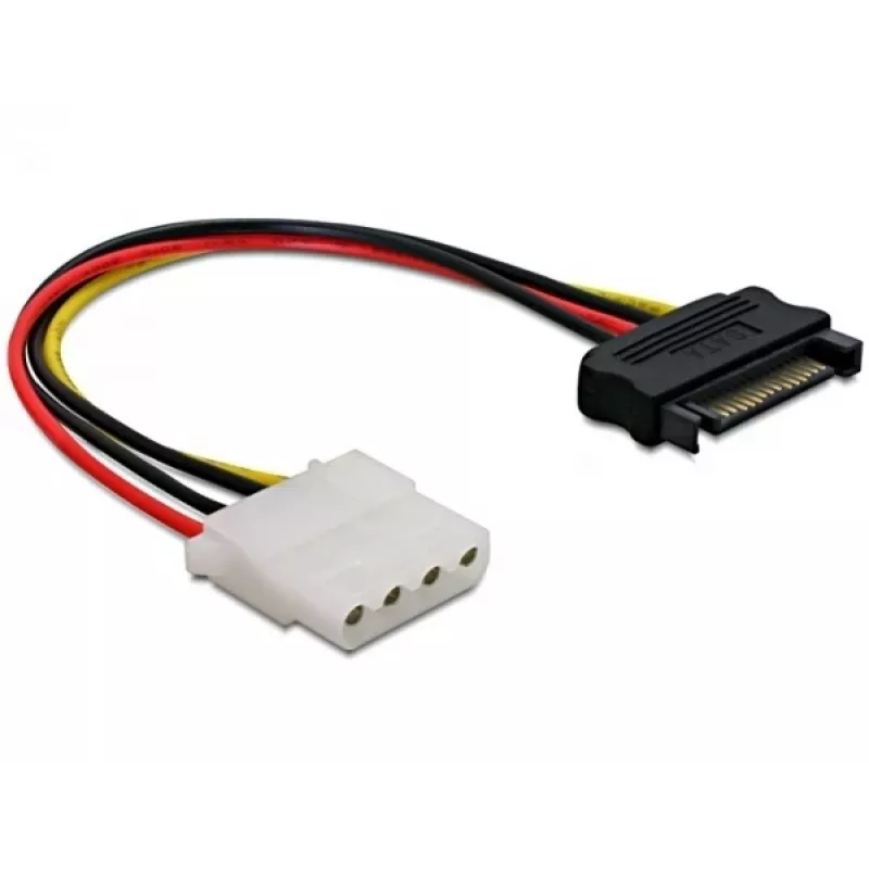DeLOCK maitinimo laidas SATA/Molex juodas raudonas 0,12 m 860115